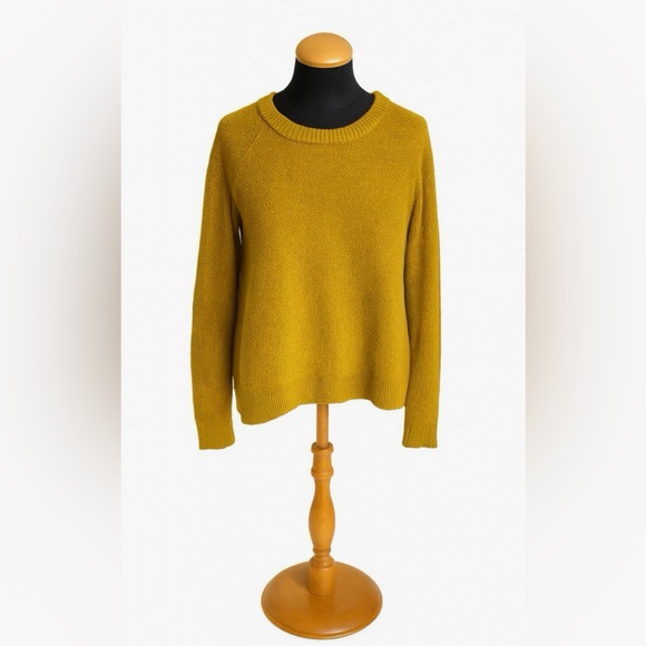 Madewell Sweaters - Madewell Sweater Yellow Mustard Crew Neck Knitted Pullover Size S
